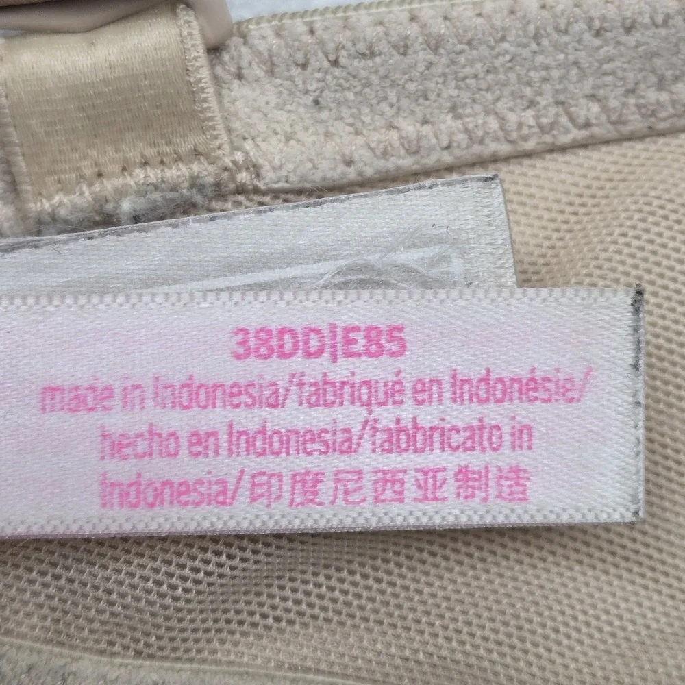 PINK Women Bra 38DD Beige Pink Lining‎ Push Up Underwired